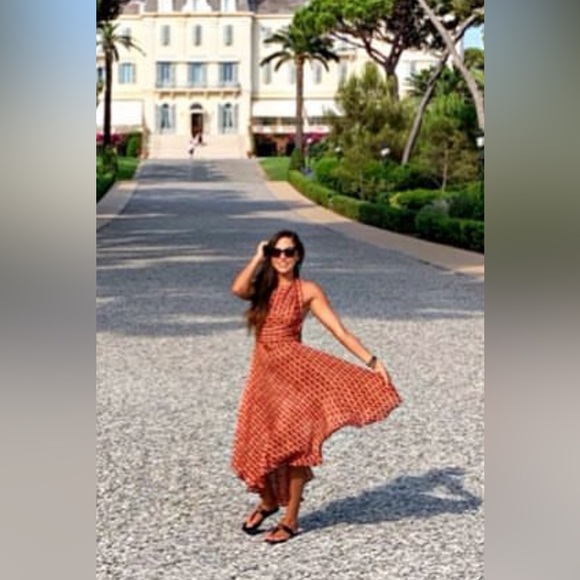 The Row: Red Backless Halter Dress in Medium! - Picture 2 of 7